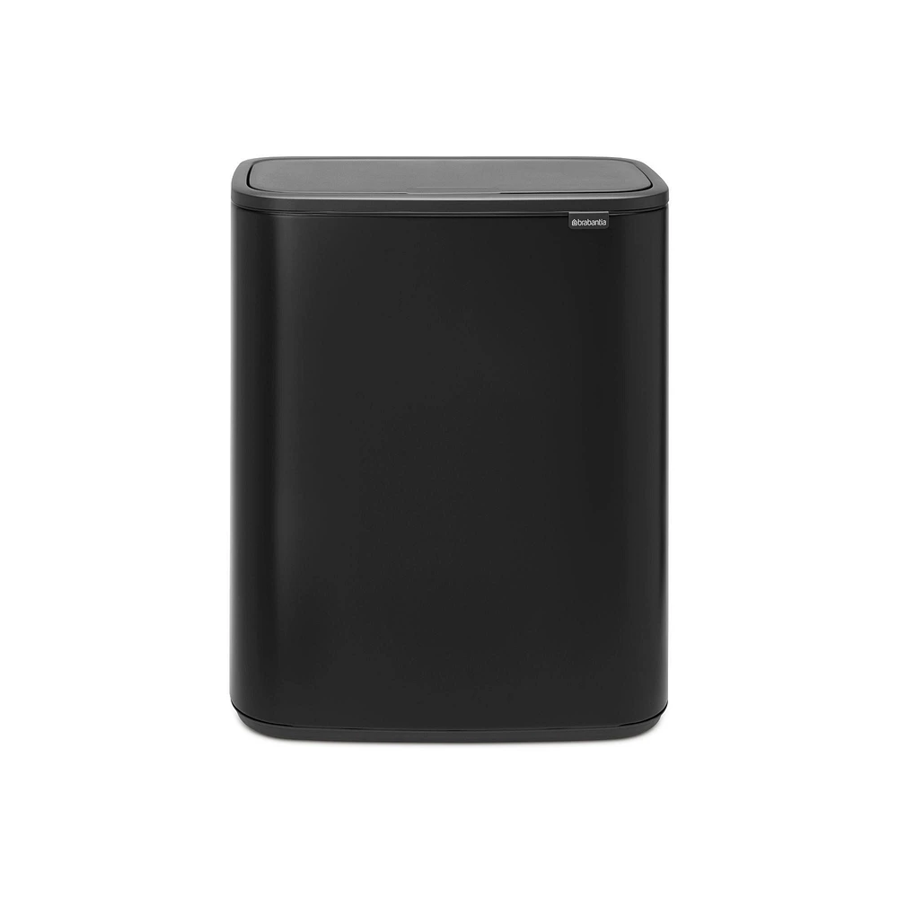 Brabantia Bo Touch Top Dual Compartment Recycling Trash Can, 2 x 8 Gallon