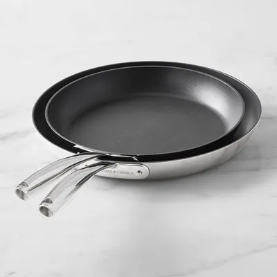 Williams Sonoma Stainless-Steel Nonstick French Skillet Fry Set, 10 1/4" & 12"