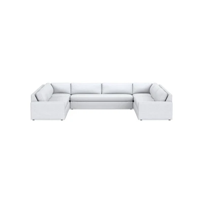 Ghent Square Arm Slipcovered 5-Piece U-Shape Sofa