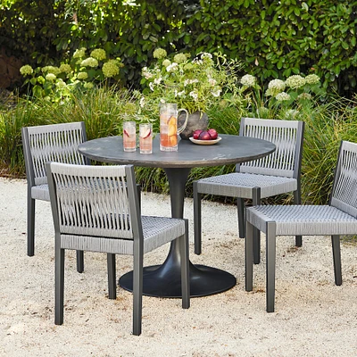 Tulip Outdoor Concrete Round Dining Table 42"