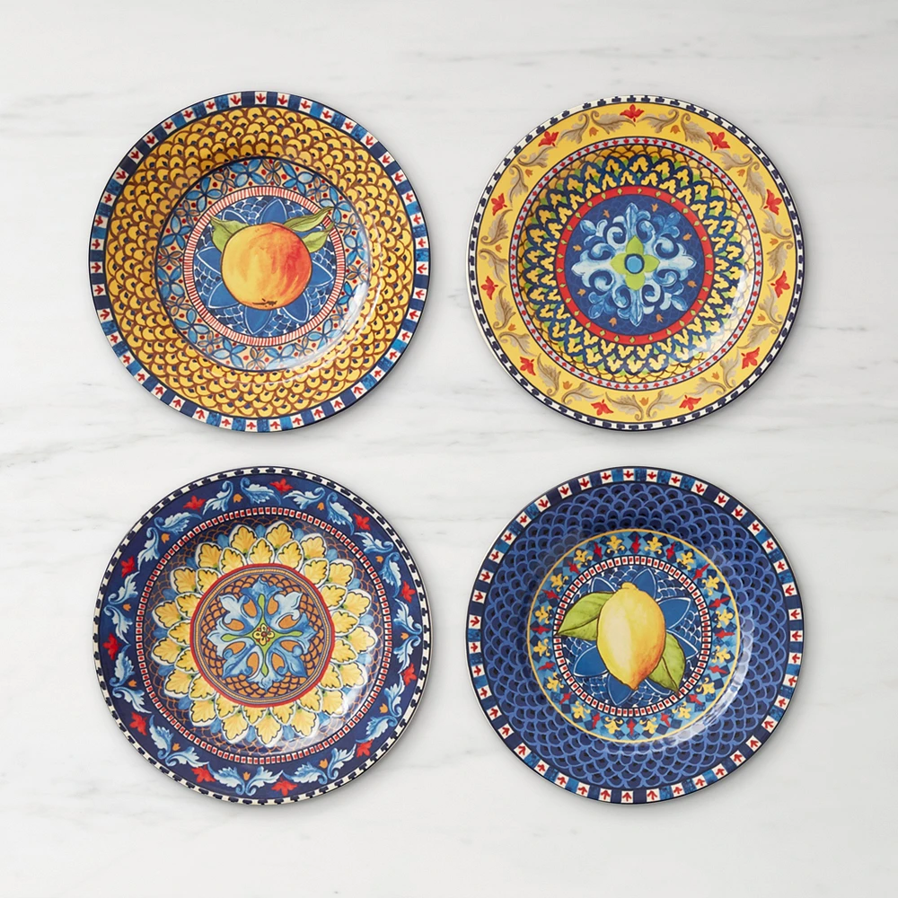 Sicily Ceramic Mixed Salad Plates