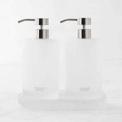 Hold Everything Frosted Glass Soap & Lotion Dispenser, 16oz.