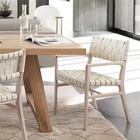 Stratton Dining Armchair, Ivory