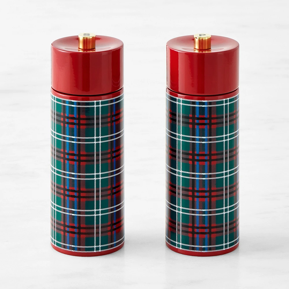 Williams Sonoma Tartan Salt and Pepper Mills Set