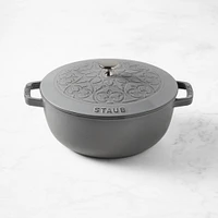 Staub Enameled Cast Iron Essential Lily Embossed French Oven