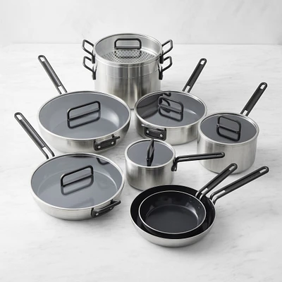 GreenPan™ Stanley Tucci™ Stainless-Steel Ceramic Nonstick -Piece Cookware Set