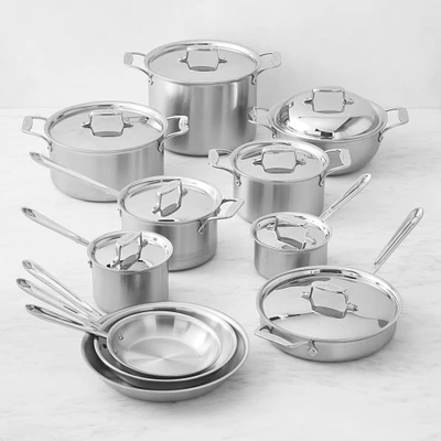 All-Clad D5® Brushed Stainless-Steel 19-Piece Cookware Set