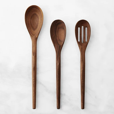 Williams Sonoma Certified Walnut Spoons, Set of 3