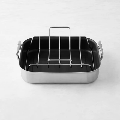 Hestan Provisions Stainless-Steel Nonstick Roaster with Rack