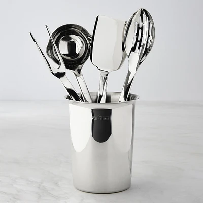 All-Clad Precision Stainless-Steel Utensils with Utensil Holder, Set of 5