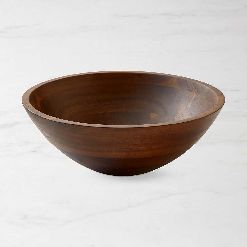 Dark Wood Salad Bowls