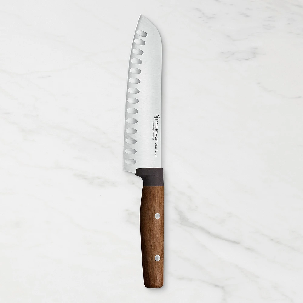 Wüsthof Urban Farmer Hollow-Edge Santoku Knife, 7"