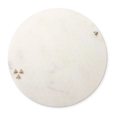 OPEN BOX: Marble Honeycomb Round Cheese Board