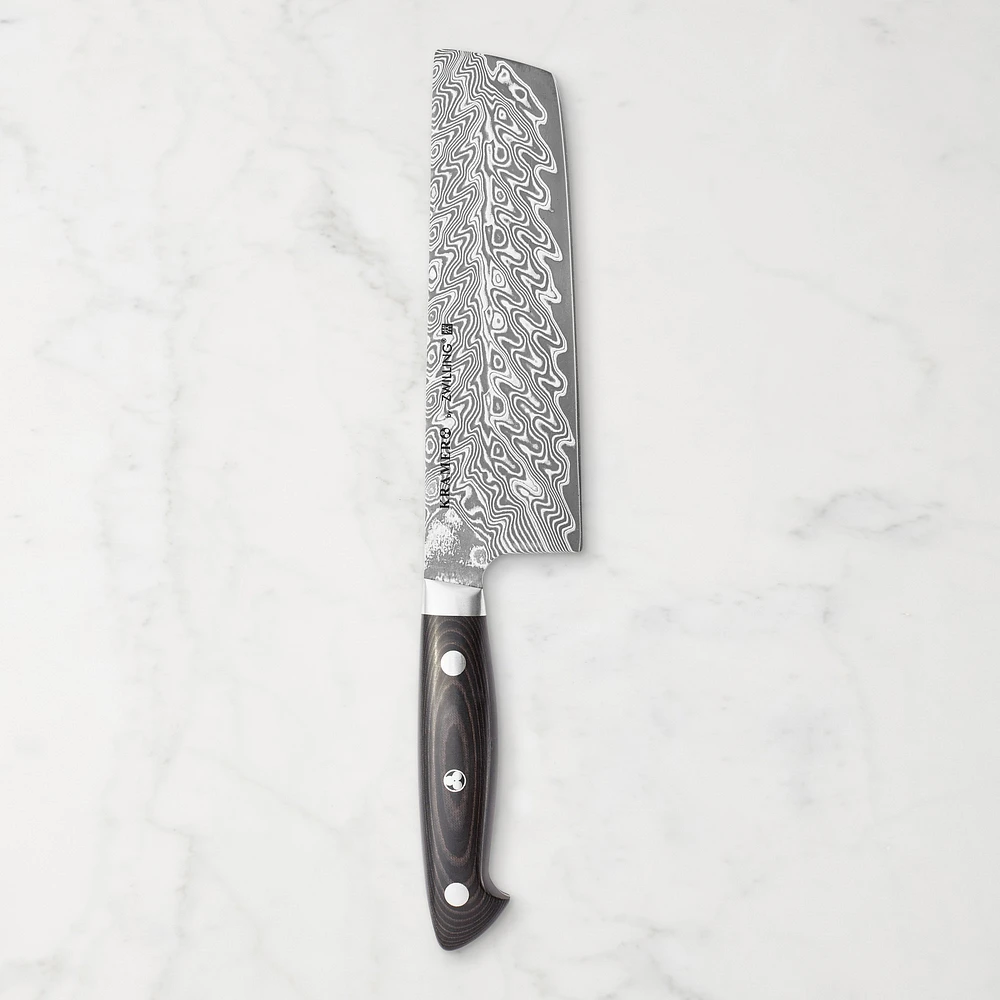 Zwilling Bob Kramer Damascus Steel Nakiri Knife, 6 1/2"