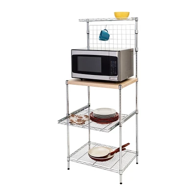 Microwave Stand with Shelves
