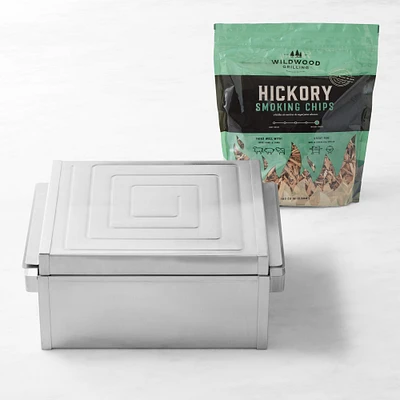 Williams Sonoma Smoker Box & Hickory Smoking Chips Set
