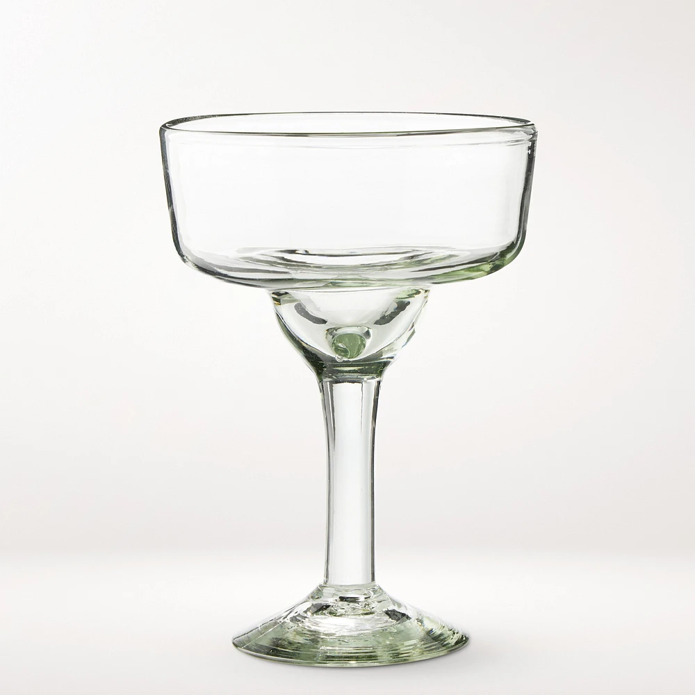 Handcrafted Recycled Glass Margarita Glasses, Set of 4