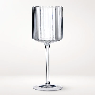 Modern Optic Wine Glasses, Set of 4