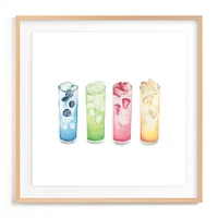 Watercolor Drinks Limited Edition Kitchen Art by Minted