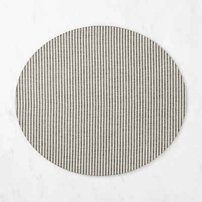 Italian Leather Coated Striped Placemat