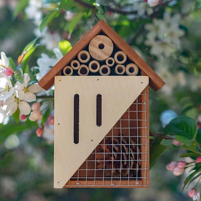 Pollination Palace Compartment Wooden House for Bees, Butterflies, Ladybugs