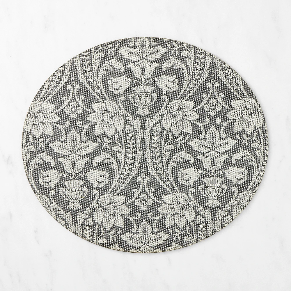 Italian Leather Coated Damask Placemat