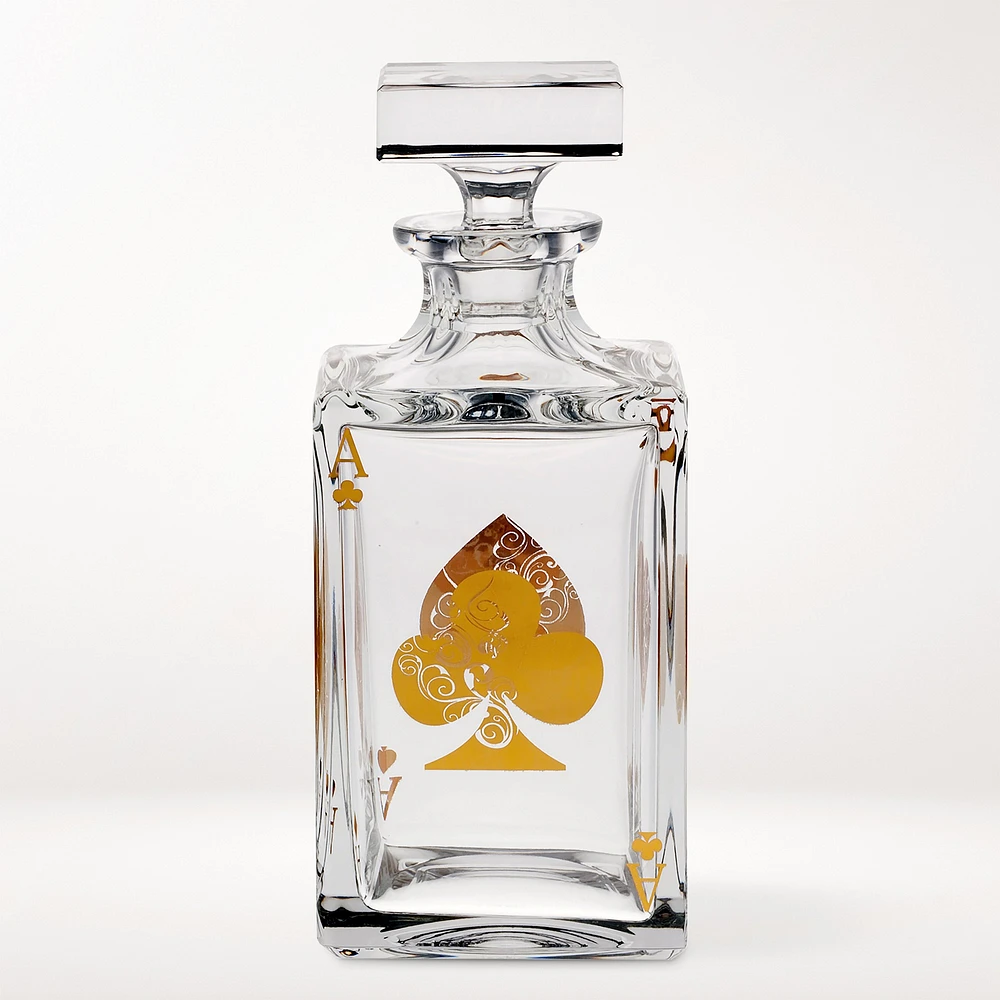 Vista Alegre Poker Crystal Whiskey Decanter