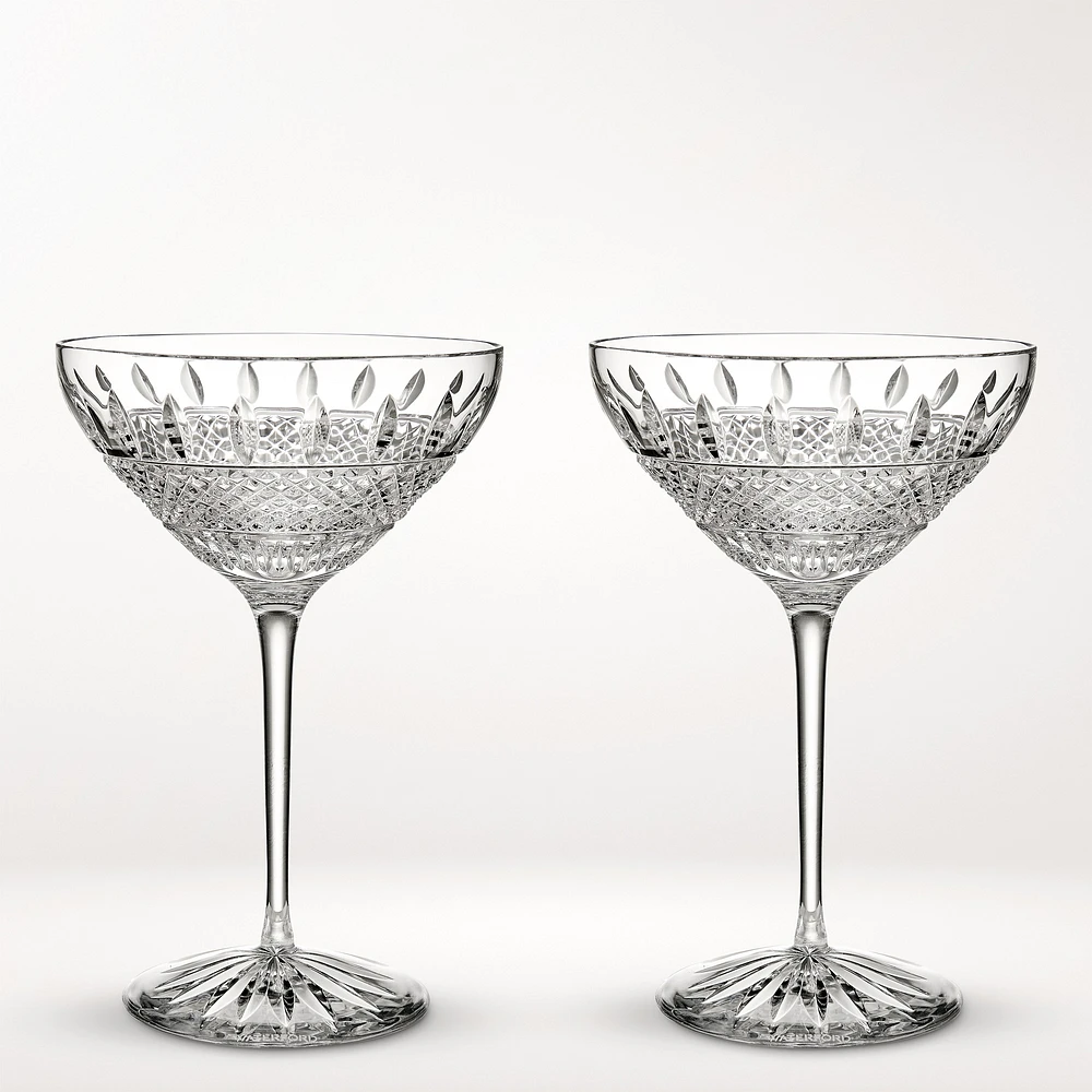 Waterford Mastercraft Irish Lace Martini Glasses, Set of 2