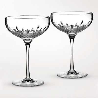 Waterford Lismore Essence Champagne Saucers, Set of 2