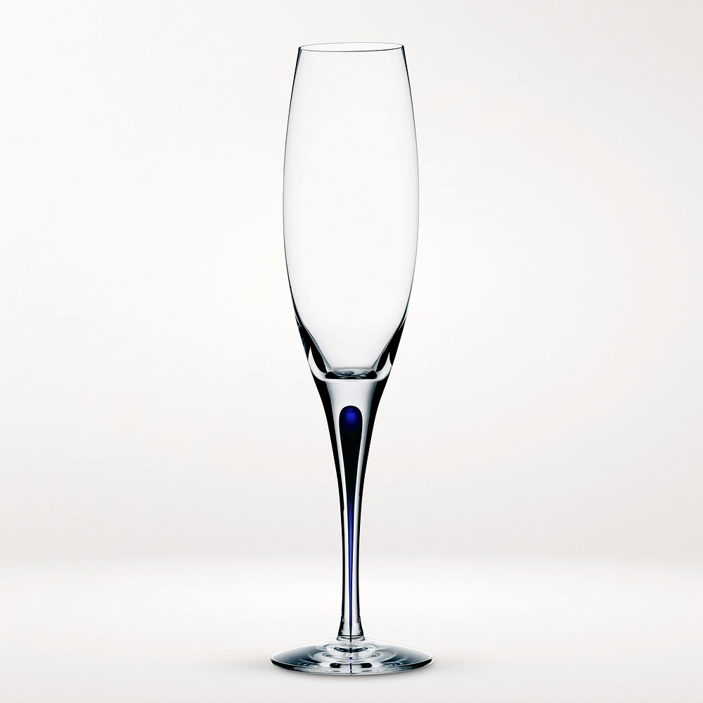 Orrefors Intermezzo Blue Champagne Flute