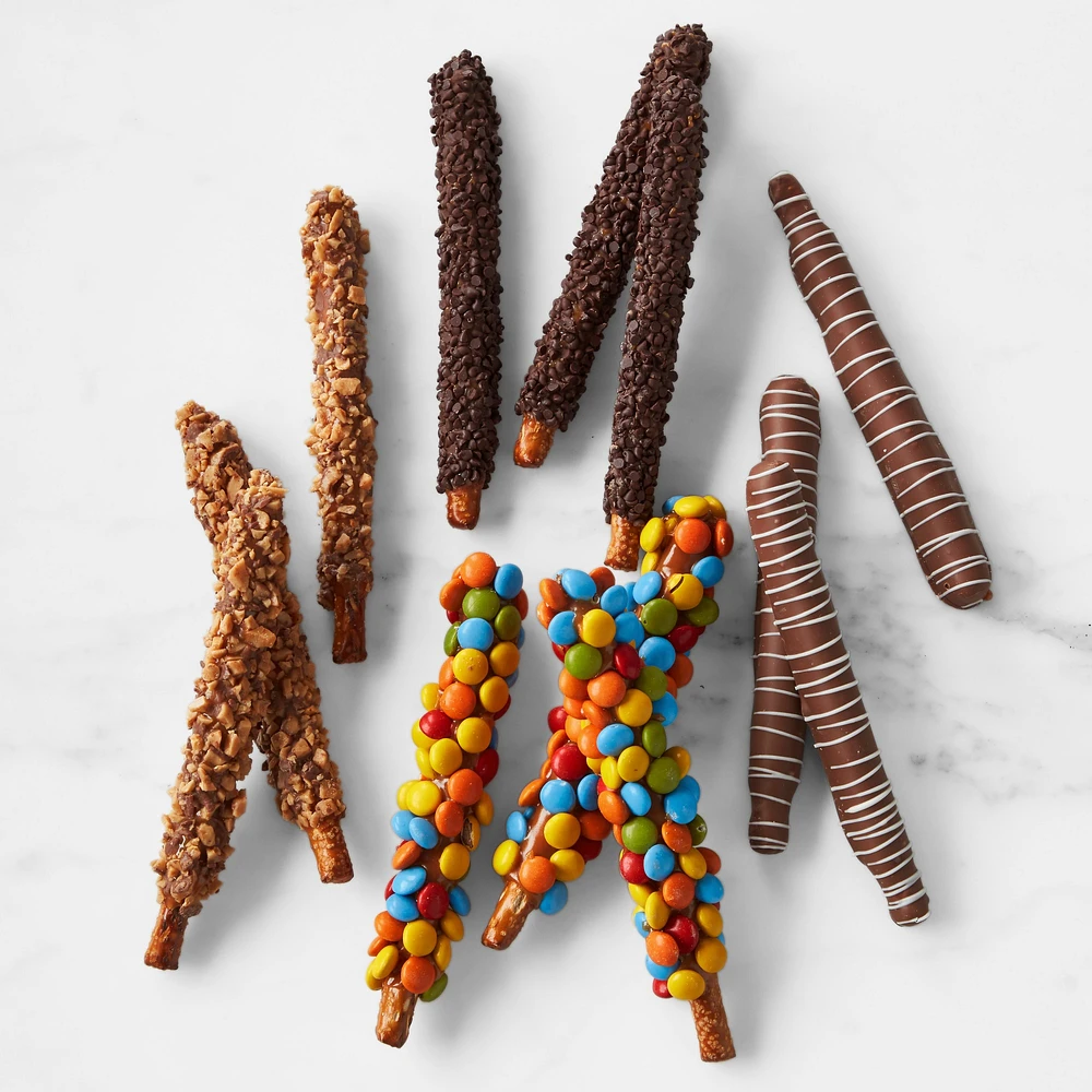 Chocolate Dipped Pretzel Rods, Set of 12