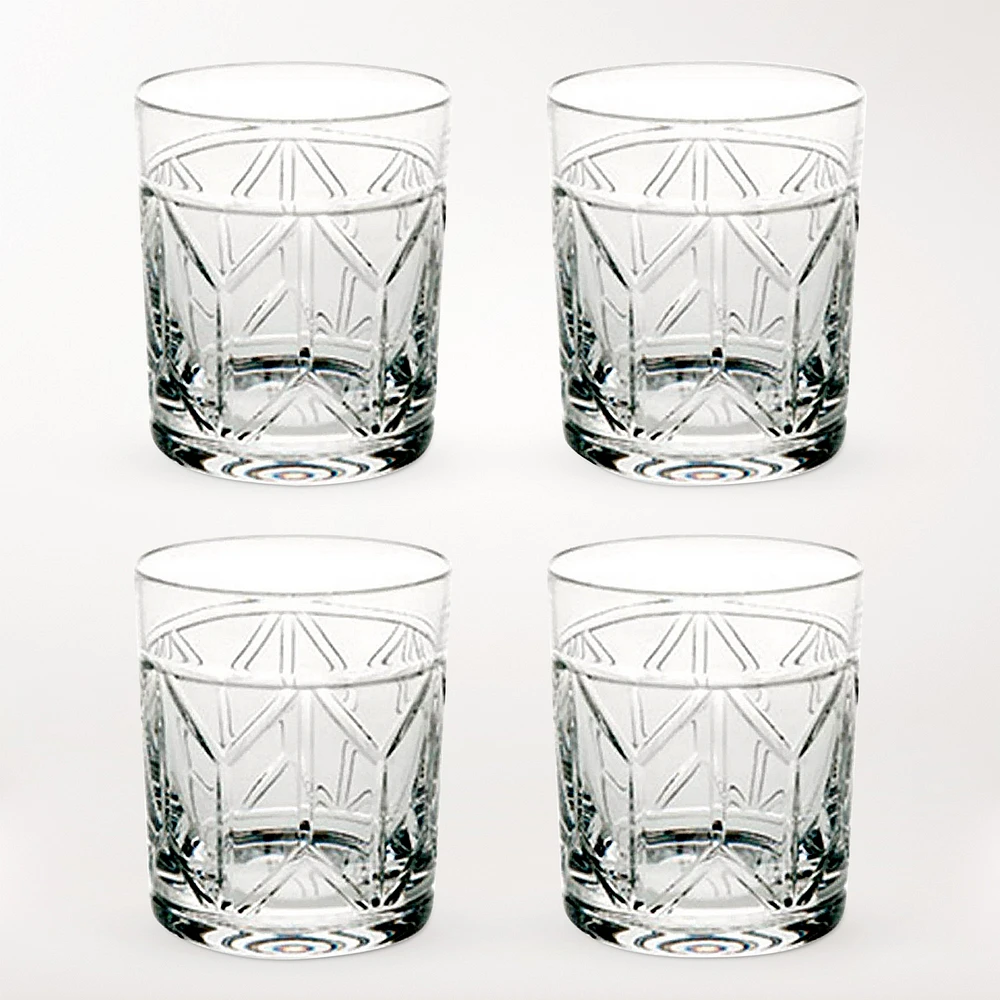 Vista Alegre Avenue Crystal Old-Fashioned Glasses, Set of 4