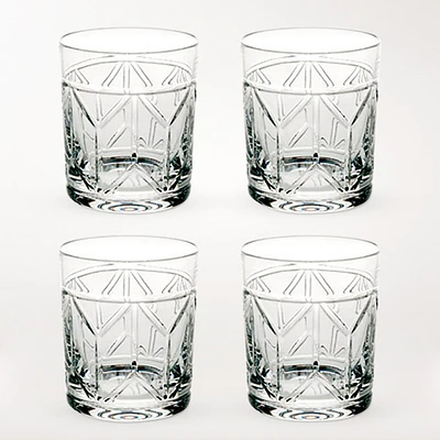 Vista Alegre Avenue Crystal Old-Fashioned Glasses, Set of 4