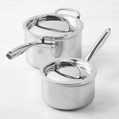 Williams Sonoma Signature Thermo-Clad™ Stainless-Steel Saucepan Set, 1 1/2 & 3-Qt.