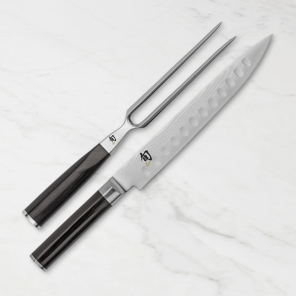 Shun Classic Carving Knife & Meat Fork Set