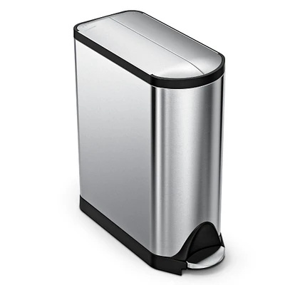 simplehuman 11.9-Gallon Butterfly Lid Kitchen Step Trash Can