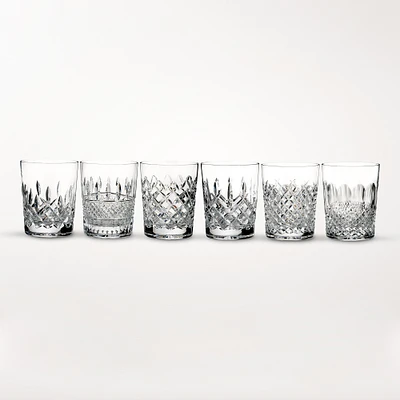Waterford Lismore Connoisseur Heritage Double Old-Fashioned Glasses, Mixed Set of 6