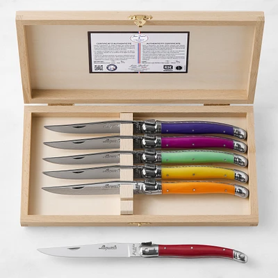 Jean Dubost Rainbow Steak Knives, Set of 6