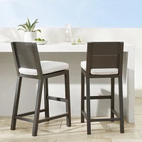 Larnaca Outdoor Slate Grey Metal Stools