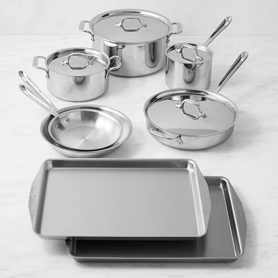 All-Clad D3® Triply Stainless-Steel Cookware and Bakeware 12-Piece Set