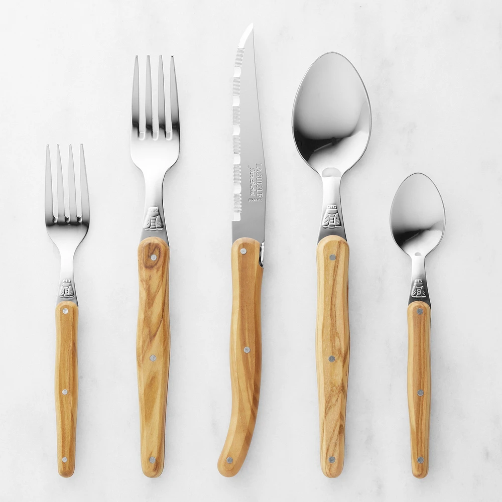 Jean Dubost Laguiole Olivewood Flatware Sets