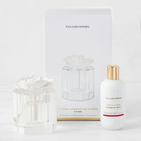 Williams Sonoma Crystal Flower Diffuser and Refill Set, Rose and Cassis