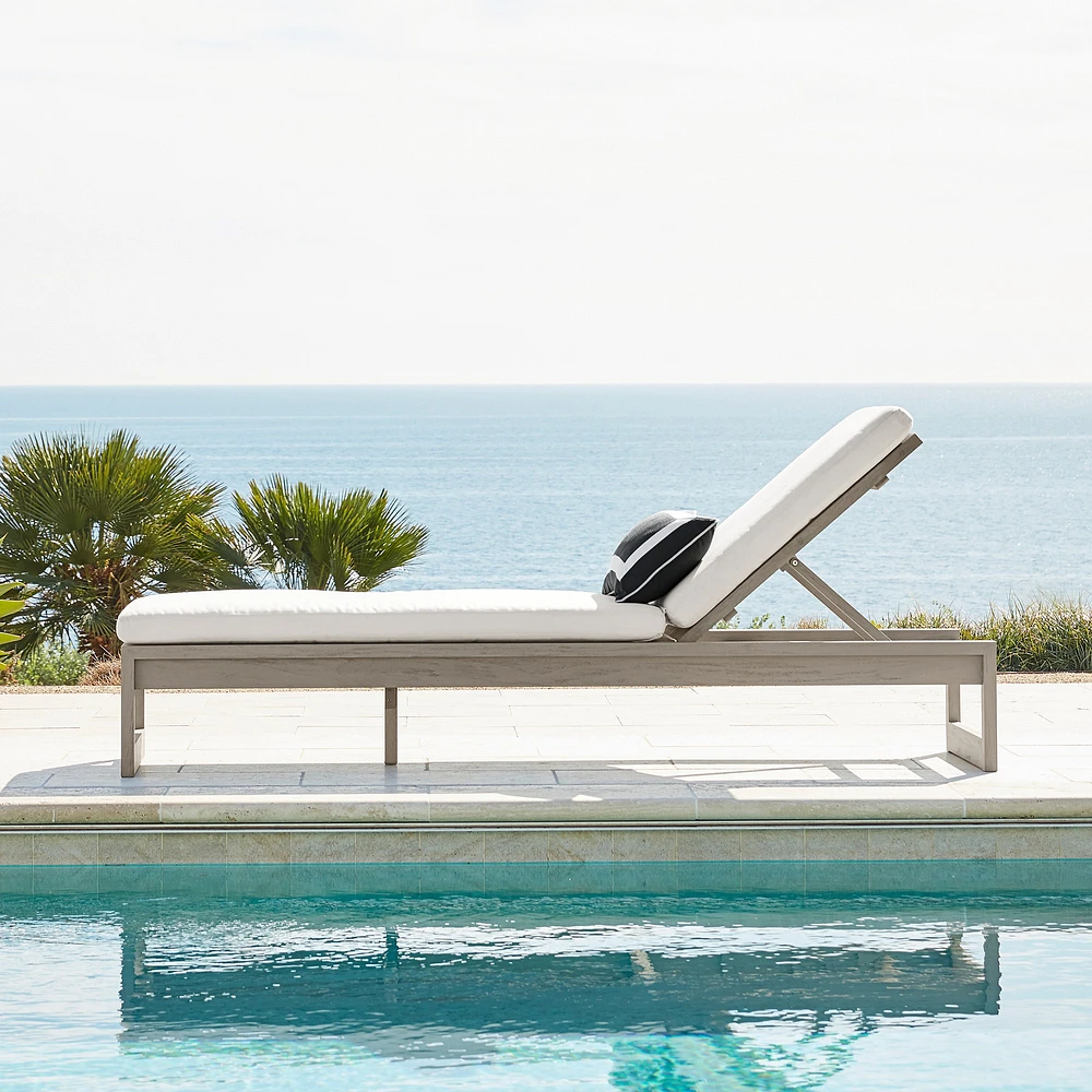 Ojai Outdoor Grey Teak Chaise