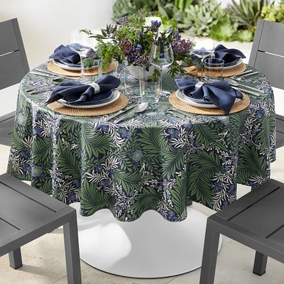 Williams Sonoma x Morris & Co. Outdoor Larkspur Round Tablecloth