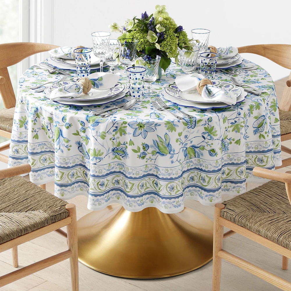 Painted Vine Round Tablecloth