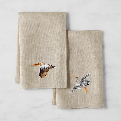 Williams Sonoma x Billy Reid Embroidered Tea Towels, Set of 2