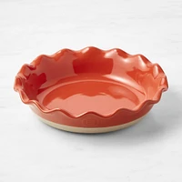 Emile Henry French Ceramic Artisan Ruffled Pie Dish