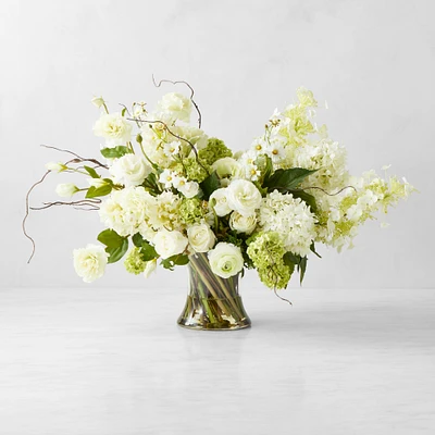Faux Ranunculus & Hydrangea Floral Arrangement