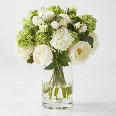 Faux Hydrangea & Rose Floral Arrangement