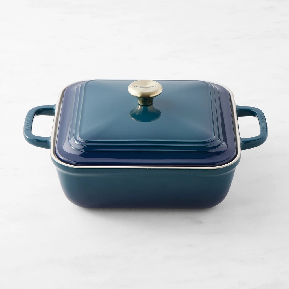 Le Creuset San Francisco Stoneware Square Covered Baker, 3-Qt.